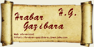 Hrabar Gazibara vizit kartica